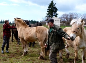 Drader (left) and Konall on their first day here.